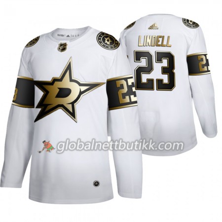 Dallas Stars Hockeydrakt Esa Lindell 23 Adidas 2019-2020 Golden Edition Hvit Authentic - Herre